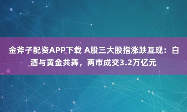 金斧子配资APP下载 A股三大股指涨跌互现：白酒与黄金共舞，两市成交3.2万亿元
