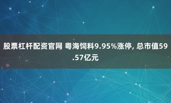 股票杠杆配资官网 粤海饲料9.95%涨停, 总市值59.57亿元